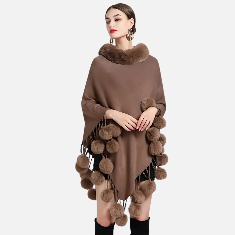 Poncho Femme Pompon – Image 7