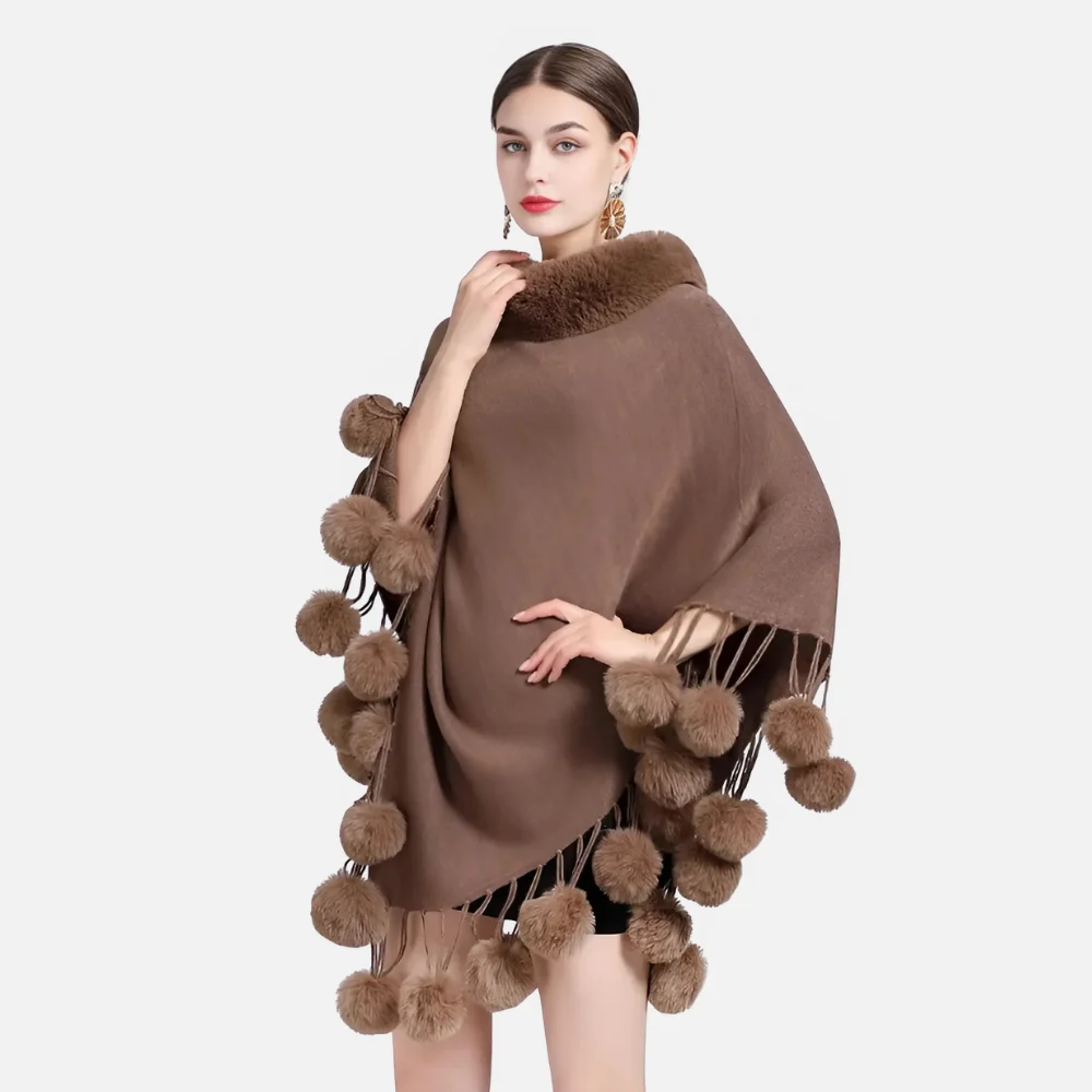 Poncho Femme Pompon – Image 6