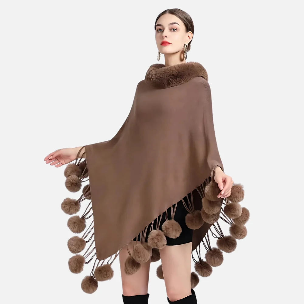 Poncho Femme Pompon – Image 5