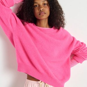 Pull Vitow ample col rond – Fluo chiné