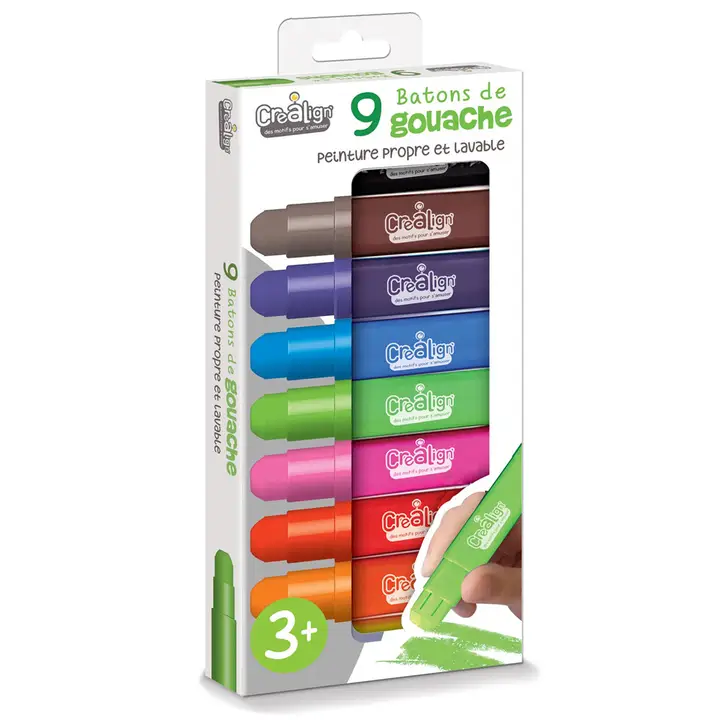 9 batons de gouache – Peinture