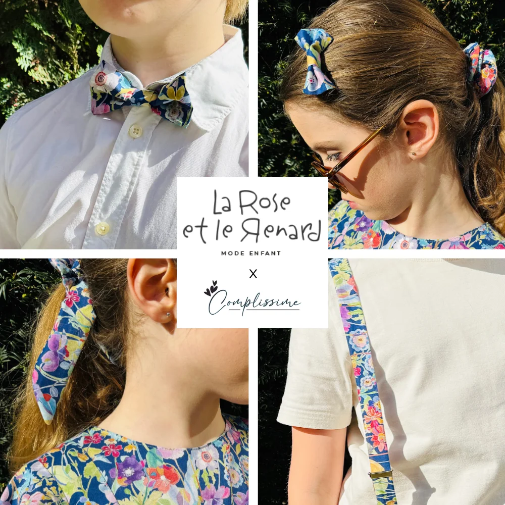 Accessoires assortis tissu Iris – La Rose et le Renard