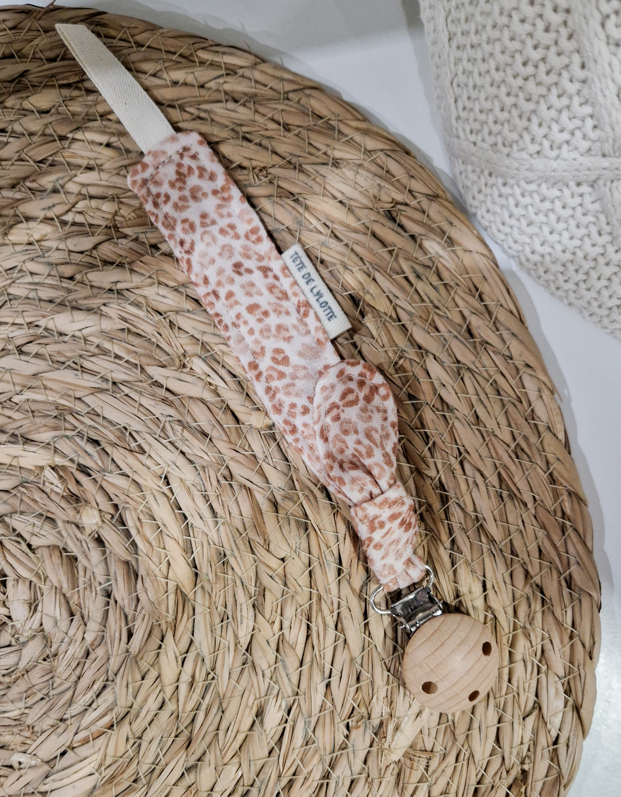 Attache tétine | Graou terracotta