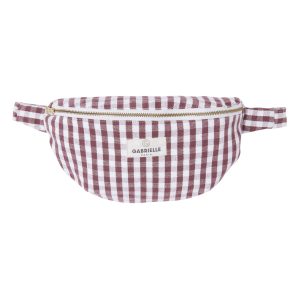 Banane en coton vichy bordeaux