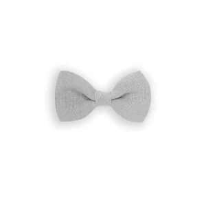 Barrette noeud lin visible blanc