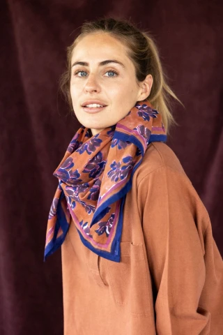Big Foulard Dupatta Violeta – Violeta Rust – Image 3