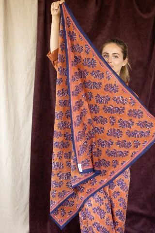 Big Foulard Dupatta Violeta – Violeta Rust – Image 4