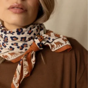 Big Foulard Dupatta – Léopard rust