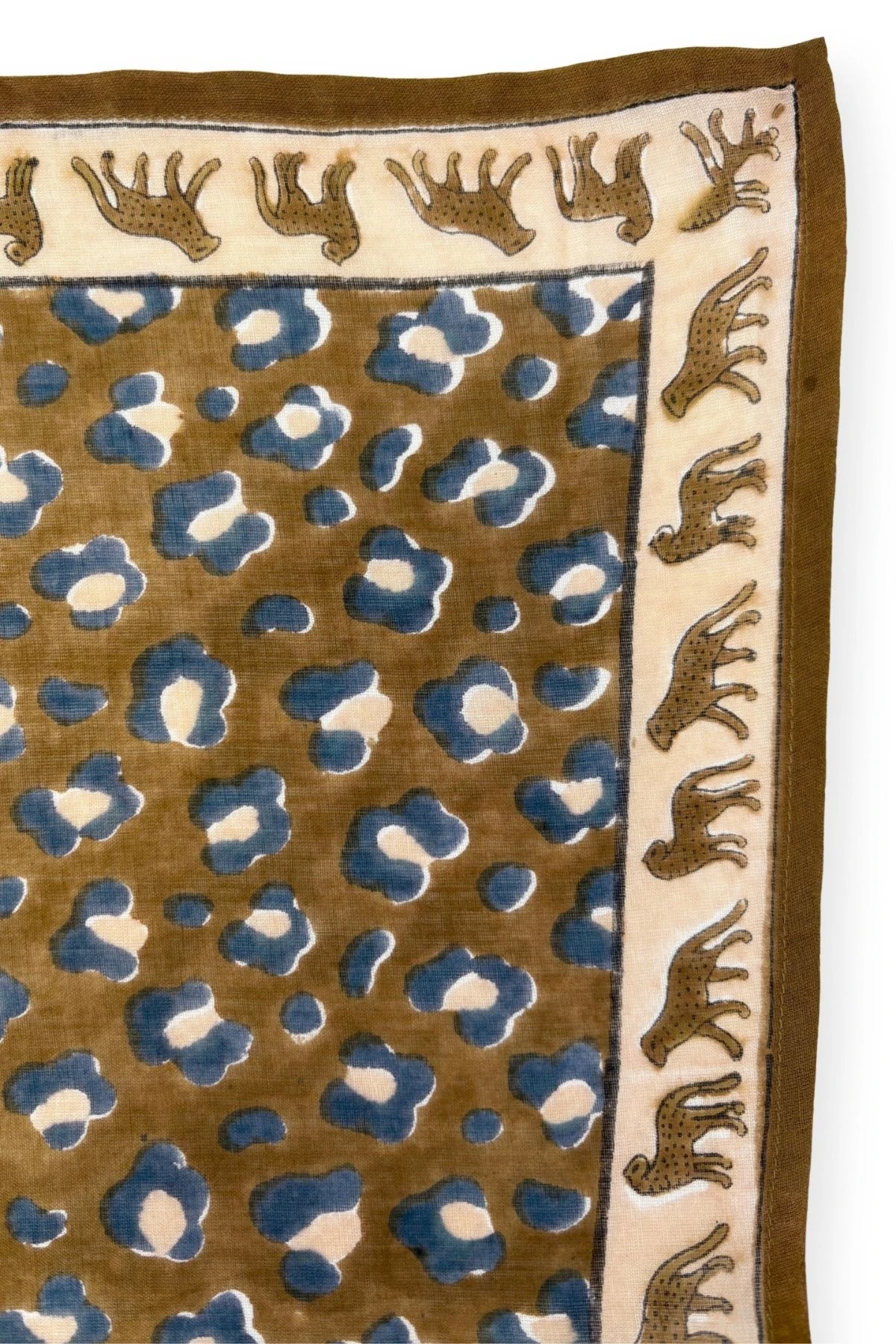 Big Foulard Latika Dupatta | Léopard tapenade – Image 3