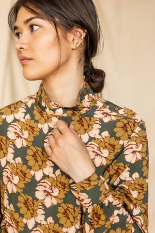 Blouse bhumi dahlia kaki – Image 3