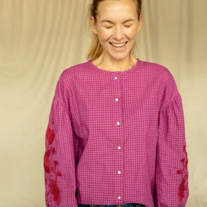 Blouse Binu  Khadi Fuchsia