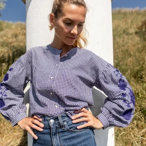 Blouse binu khadi violet