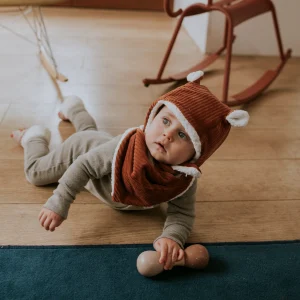 Bonnet velours – Paprika