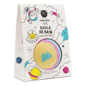 Boule de bain – bleu jaune rose