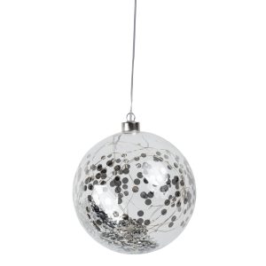 Boule lumineuse en verre | à confettis