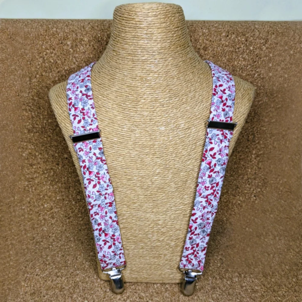 Bretelles adultes coton merveilleux rose / bleu – Image 3