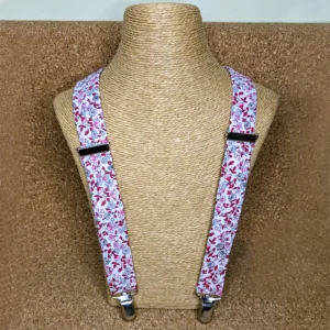 Bretelles enfants coton merveilleux rose / bleu