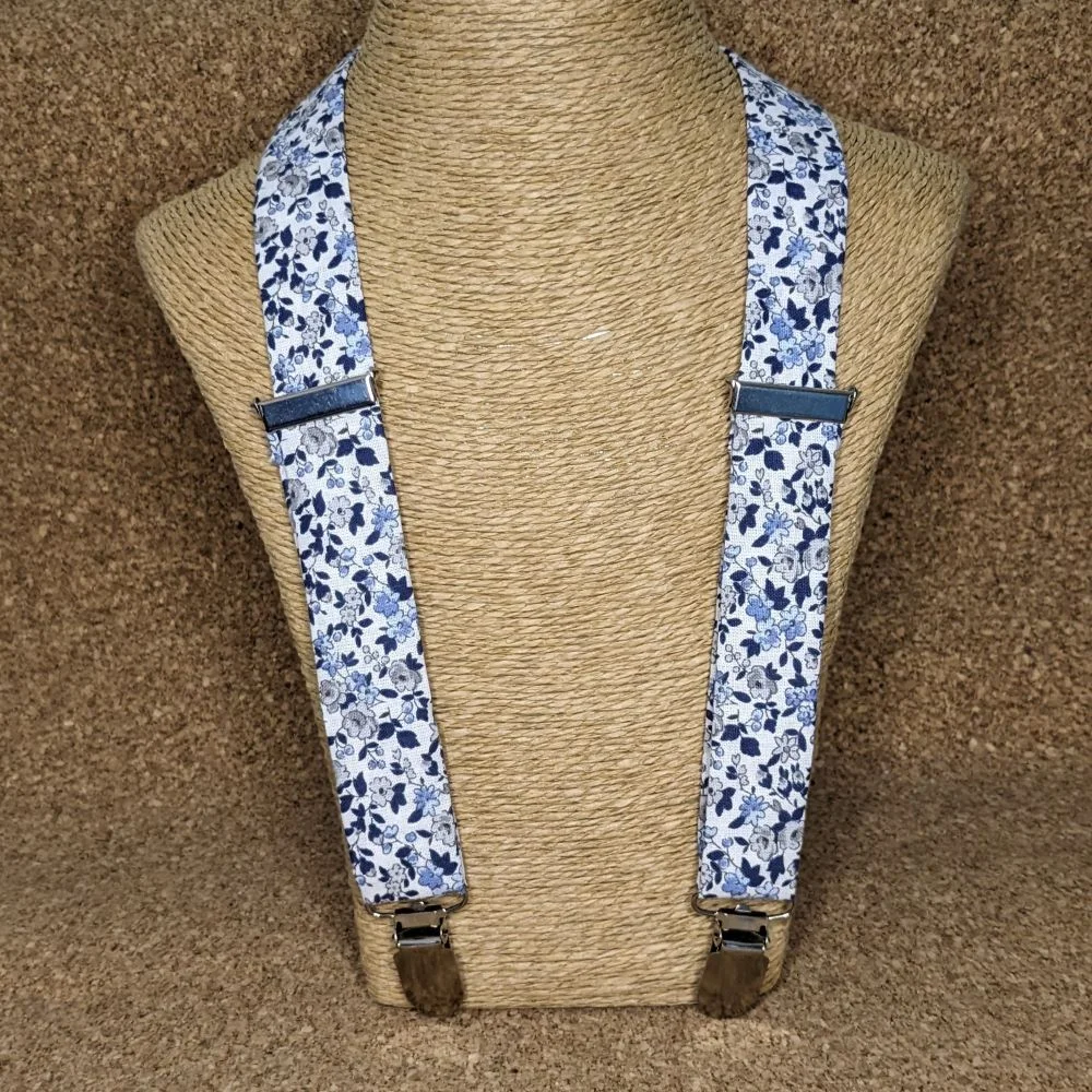 Bretelles enfants coton merveilleux rose / bleu – Image 3