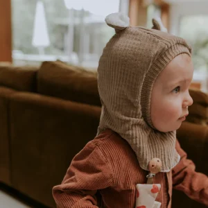 Cagoule oreilles beige- 9-18 mois