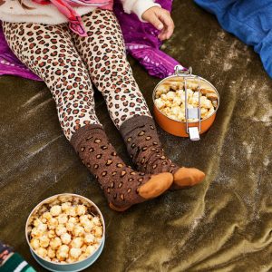 Chaussette georgette – léopard marron