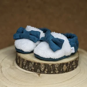Chaussons bébé en lin – coloris au choix !