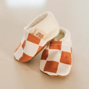 Chausson été – camel damier