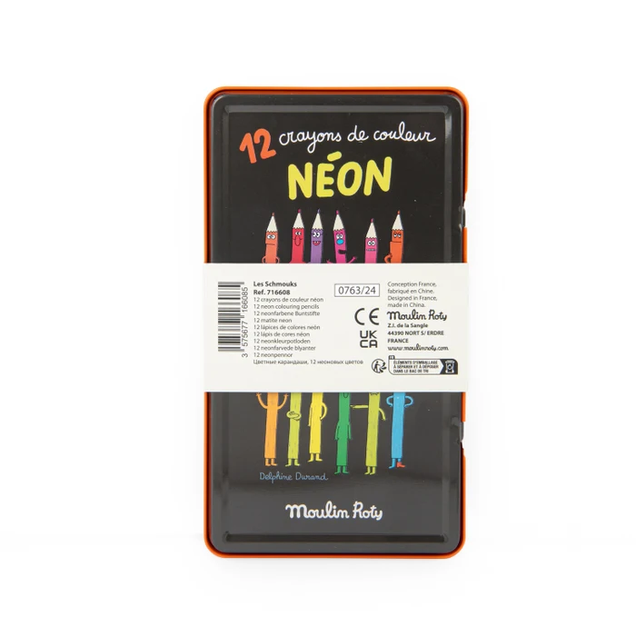 12 crayons de couleur néon | Les Schmouks – Image 4