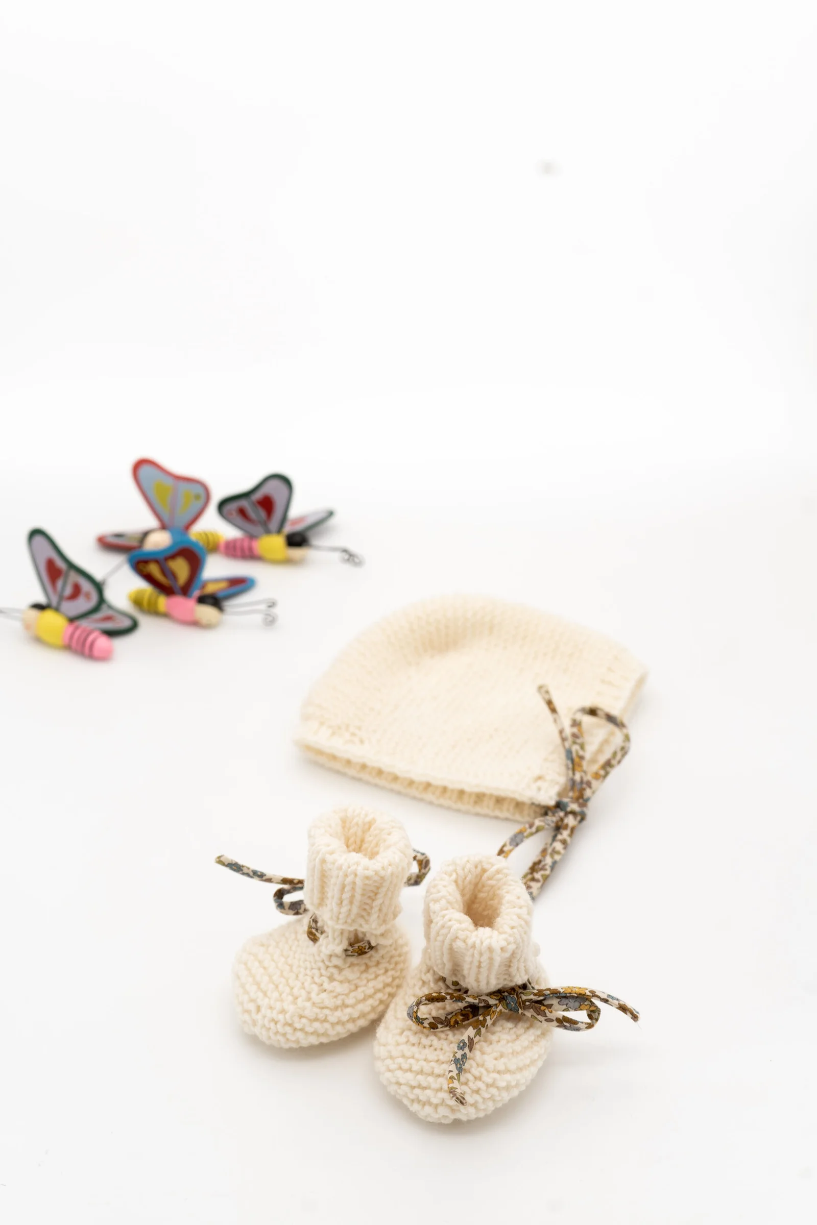 Béguin « Eglantine » écru – taille naissance-3 mois – Image 4