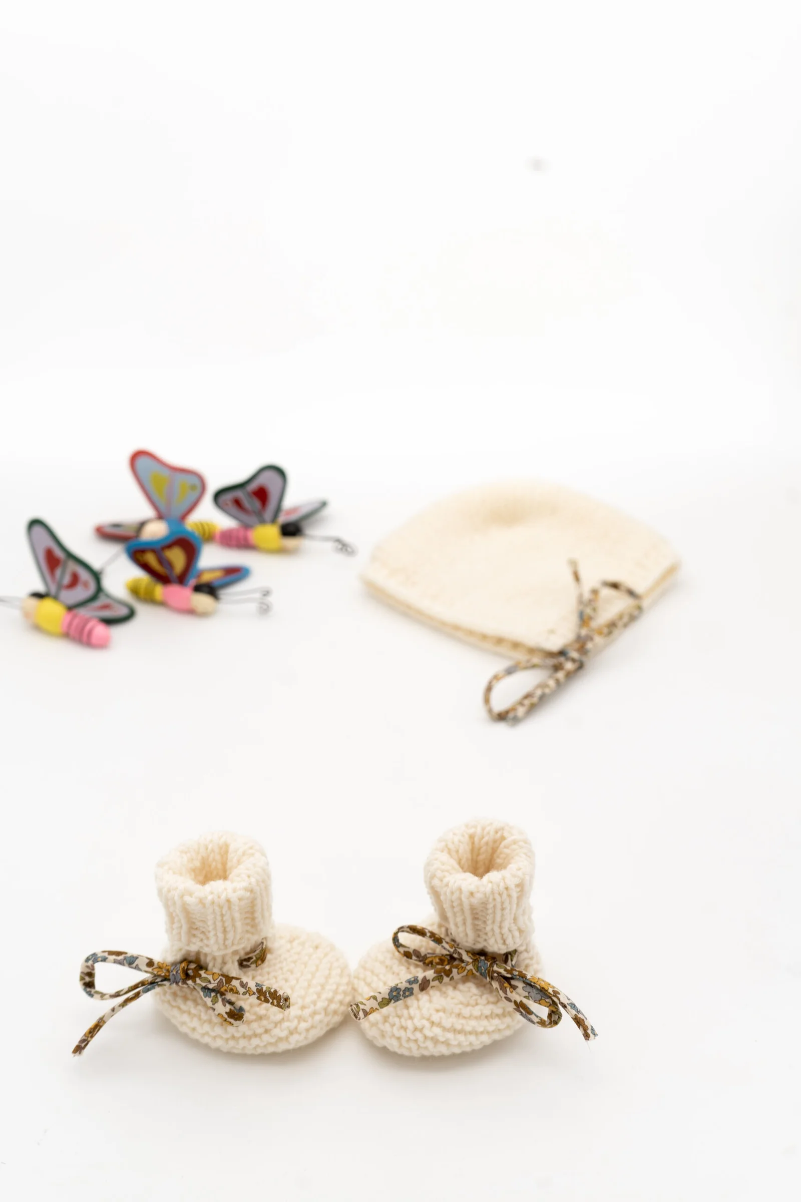 Béguin « Eglantine » écru – taille naissance-3 mois – Image 3