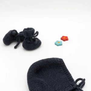 Béguin « Lulu » en pure laine mérinos – Tailles 0-3 mois et 3-6 mois – Nombreux coloris