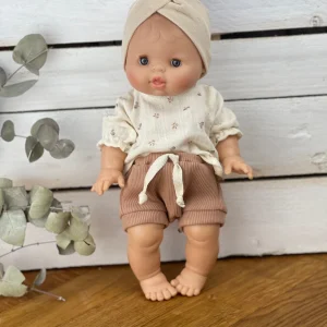 Ensemble haut et bas | Fleuri caramel