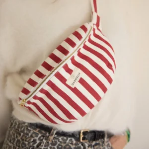 Banane en coton – rayures rouges