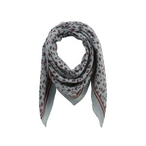 Foulard en laine – léopard acier