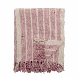 Monta plaid rose coton recyclé