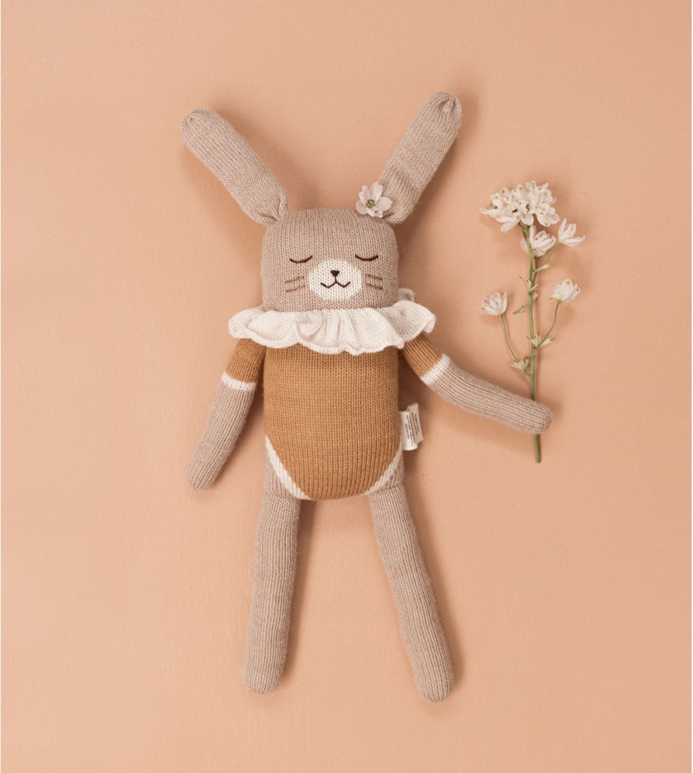 Doudou lapin ocre 42cm – Image 3