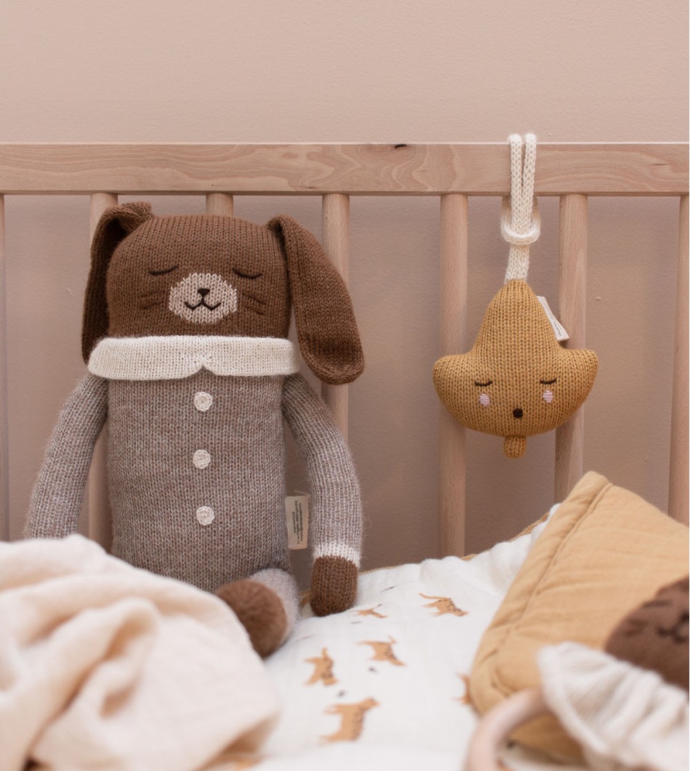 Doudou lapin avoine 42cm – Image 4