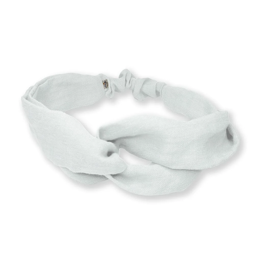 Headband adulte lin visible blanc – Image 2