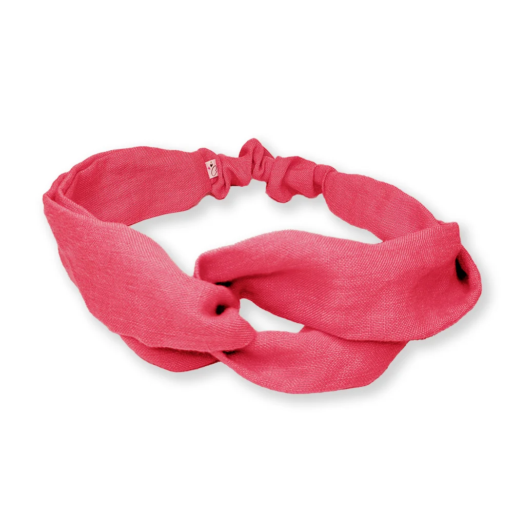 Headband adulte lin conditionnel rose – Image 2