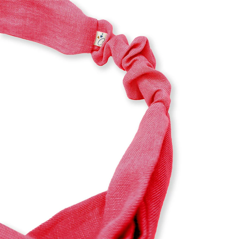 Headband adulte lin conditionnel rose – Image 3