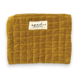 Mini Pochette Mana – Velours ocre