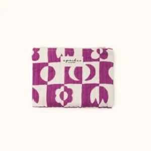 Mini pochette mania damier fushia