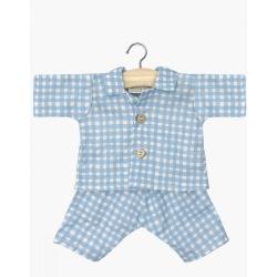 Babies – Pyjama Albert en coton Vichy bleu