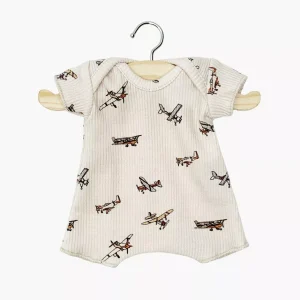 Babies – Body shorty en maille côtelée petits avions