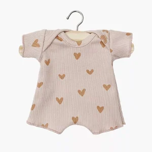 Babies – Body shorty en maille petits coeurs rose