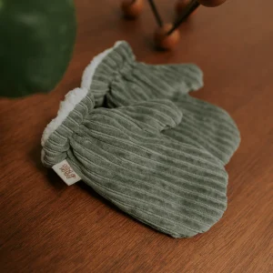 Moufles | velours kaki