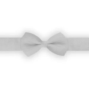 Noeud papillon enfant lin visible blanc