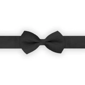 Noeud papillon enfant lin portant gris carbone