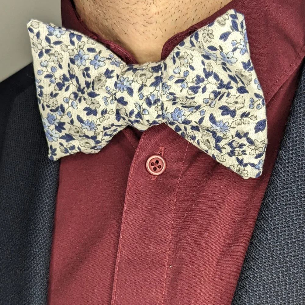 Noeud papillon adulte merveilleux bleu – Image 2