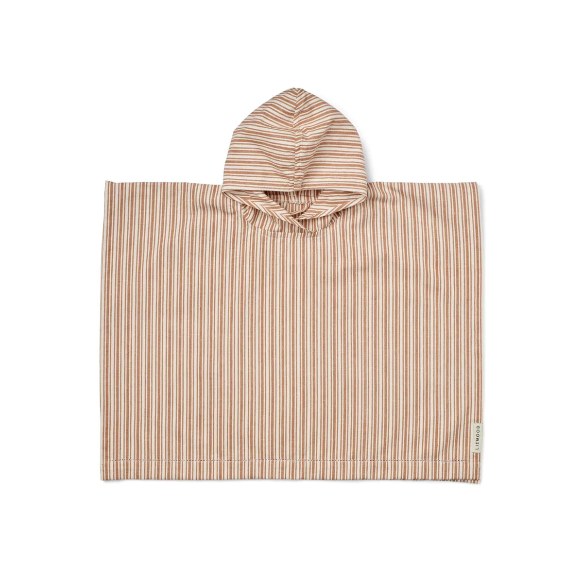 Poncho de bain / plage Roomie 3-4 ans | Rayures tuscany rose & creme de la creme – Image 2