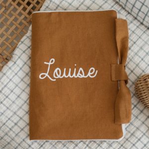Protège carnet | Lin camel